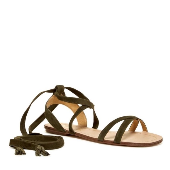 Splendid Janelle green suede ankle wrap sandals - Picture 1 of 5